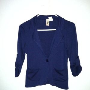 Navy blue cloth styled blazer