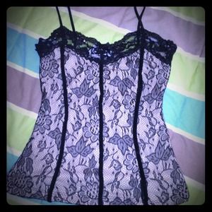 All over Lace Cami With Sequin Detail