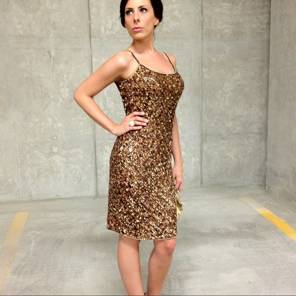 Gold Sequin Dress