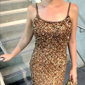 Adrianna Papell Dresses - Gold Sequin Dress Adrianna Papell Dresses - Gold Sequin Dress