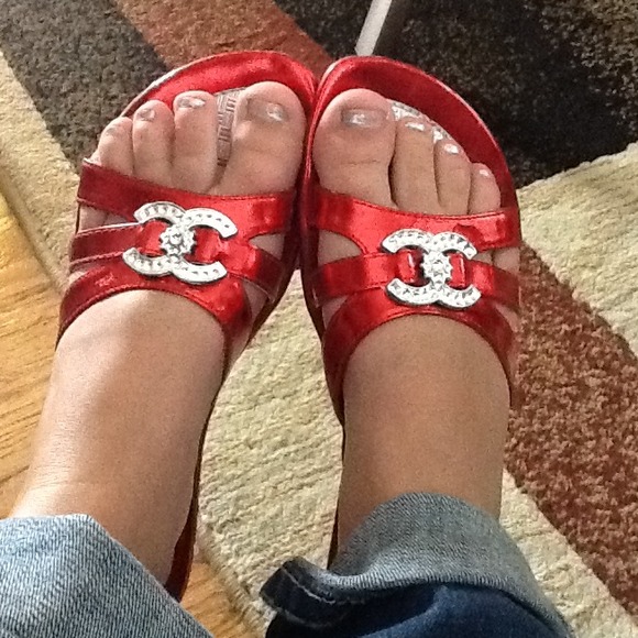❤reduced❤Red Chanel shoes👠👡