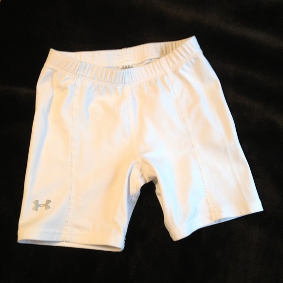 Under Armour White Compression Shorts - Picture 1 of 4