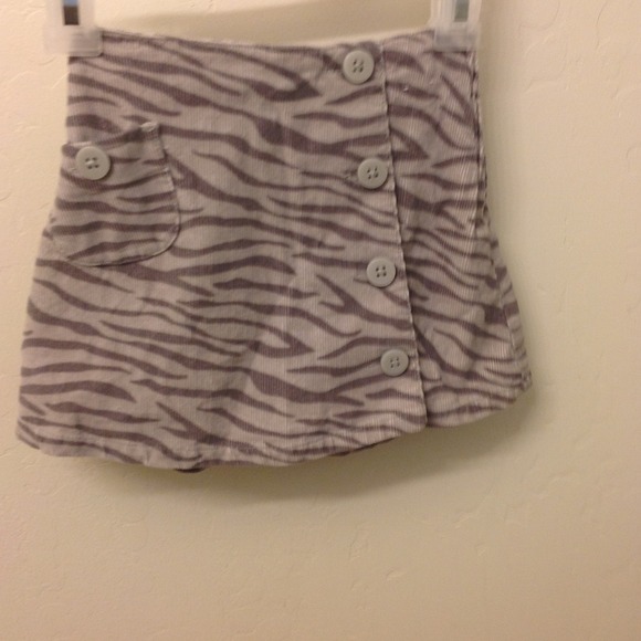Gymboree grey zebra skirt