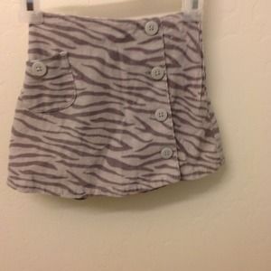 Gymboree grey zebra skirt