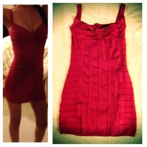 2b bebe pink bandage dress