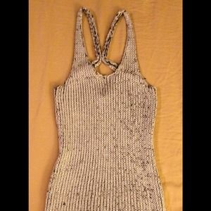 Metallic knitted dress