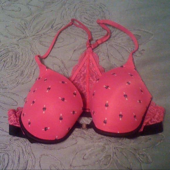 Pink heart & arrow VS bra