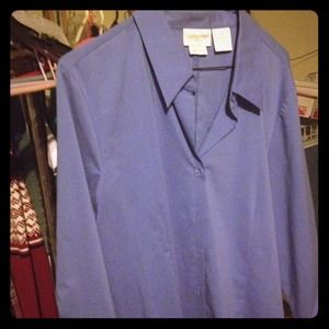 Worthington - Blue Long Sleeve Dress Shirt - Lg