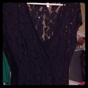 Xhilaration - Drk Blue Lace shirt w/ tank - Lg