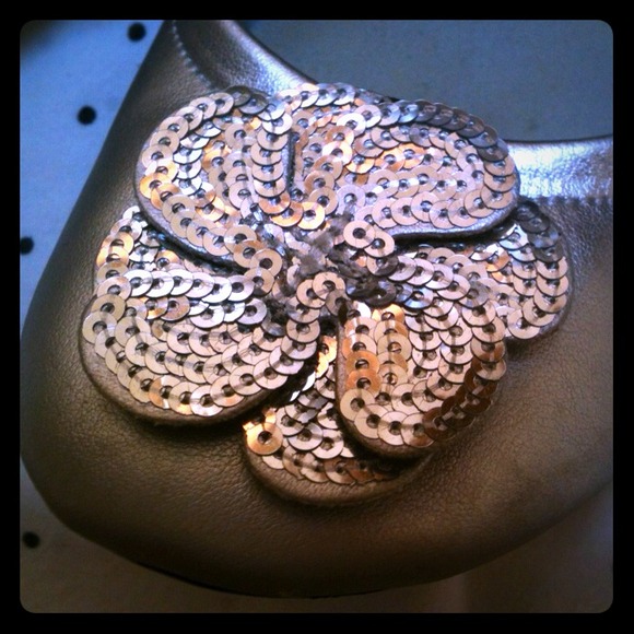 {American Eagle Silver Party Flats} - Picture 1 of 2