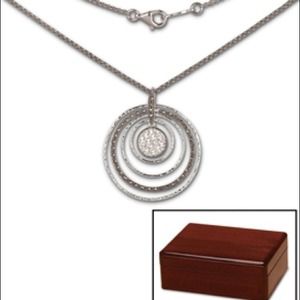 Sterling silver necklace w/ rosewood Jewelry box