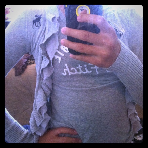 Gray Abercrombie cardigan