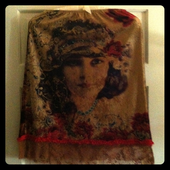 UNIQUE SKIRT WITH VINTAGE LADY PHOTO