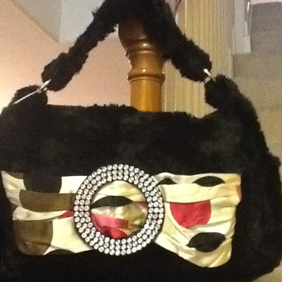 Spoiled Little Mama fur diaper /shoulder bag