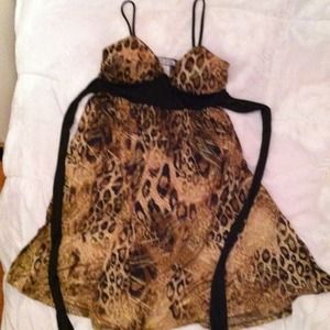 Cute light leopard dress