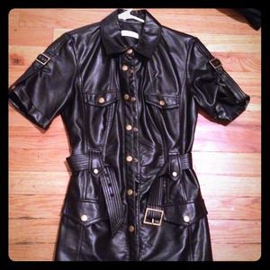 Leather dress