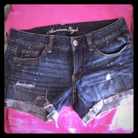 Blue Jean destroyed shorts