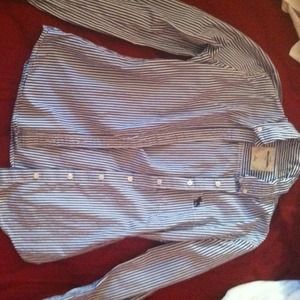 Abercrombie Kids Blue and White Button Up Top