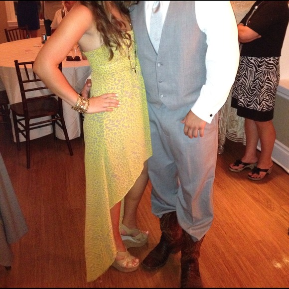 Strapless Jessica Simpson hi-lo dress