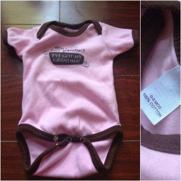 KitsonKids baby girl Pink Cotton Onesie 0-3 Months