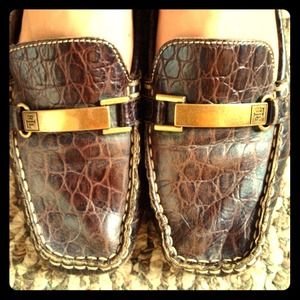 Faux croc Ralph Lauren loafers