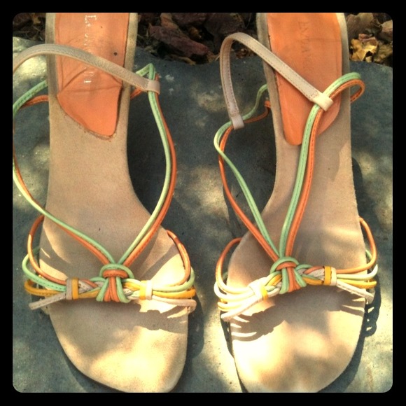Enzo Angiolini sandals. Pastel colors. Leather - Picture 1 of 4