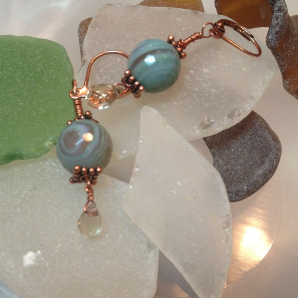 SOLD!!    Can be made to order Agate earrings