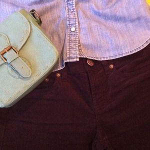 🔴SOLD J. Crew dark purple Toothpick ankle cords