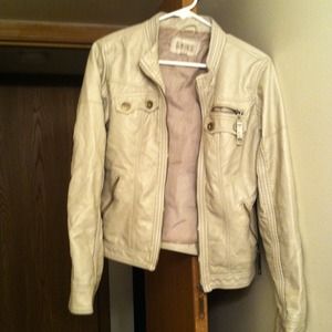 Tan leather jacket
