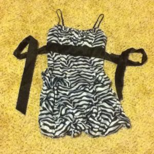 Powder blue, zebra print dress