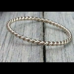 Twisted Sterling Silver Stack Ring