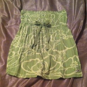 Strapless green shirt