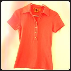 Tory Burch Tops - SOLD!!!Coral Tory Burch polo Tory Burch Tops - SOLD!!!Coral Tory Burch polo