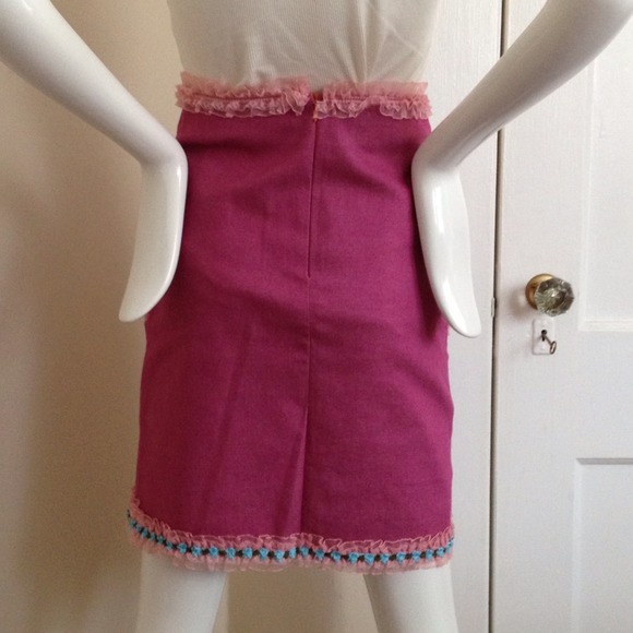 Colored Denim Skirt - Picture 4 of 4