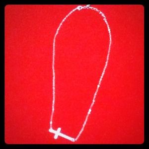 silver cross necklace