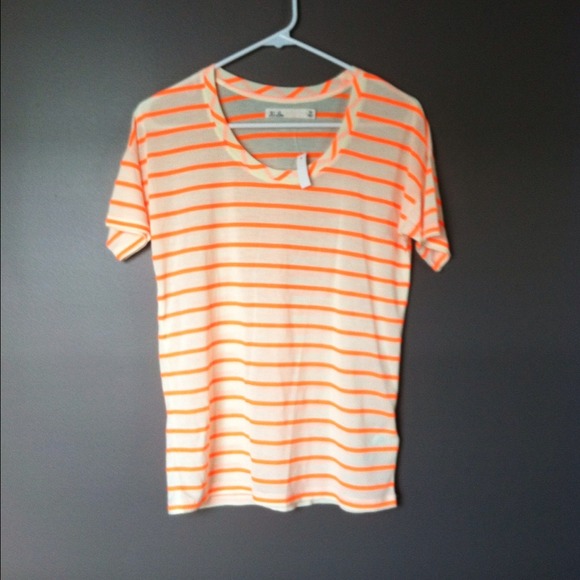 ***SOLD***NWT madewell hi-line neon stripe tee
