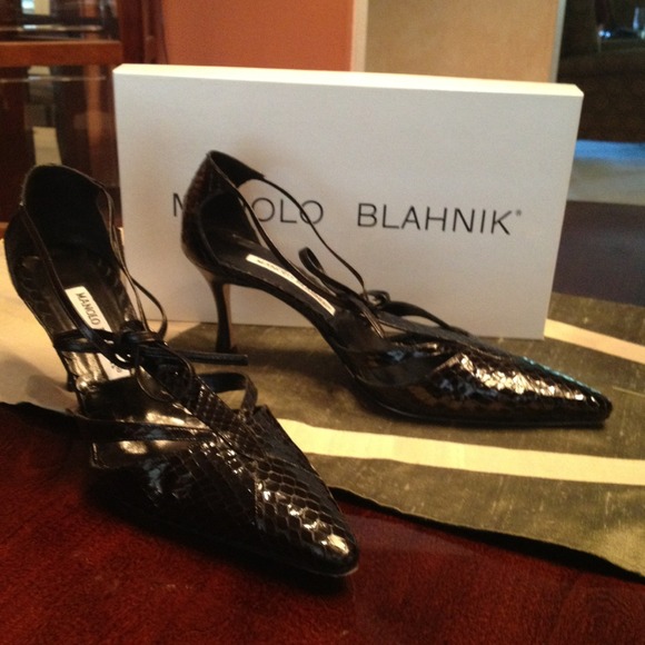 Manolo Blahnik Shoes - Black Lizard shoes