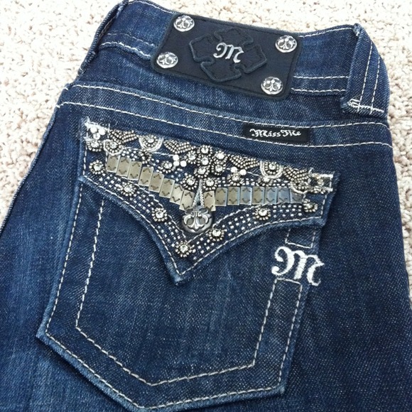 Jeweled and beaded Miss Me jeans