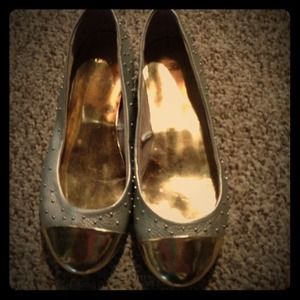 Gently used gold flats