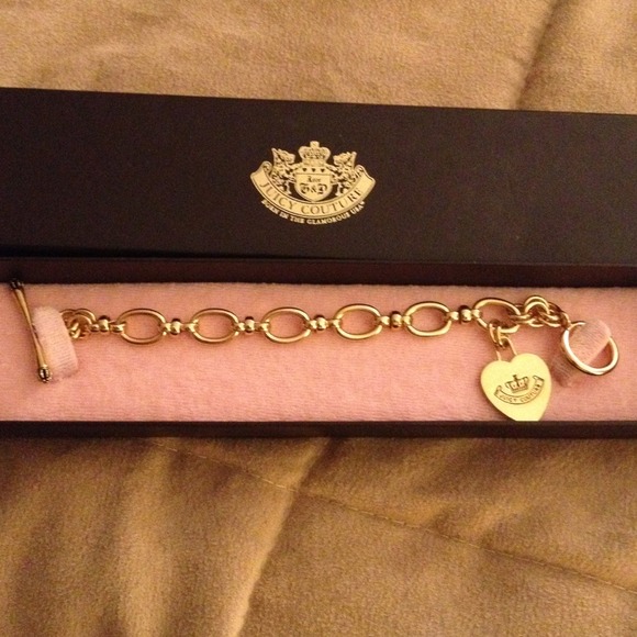 SOLD--Juicy couture gold tone charm bracelet