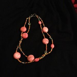 Bright pink necklace