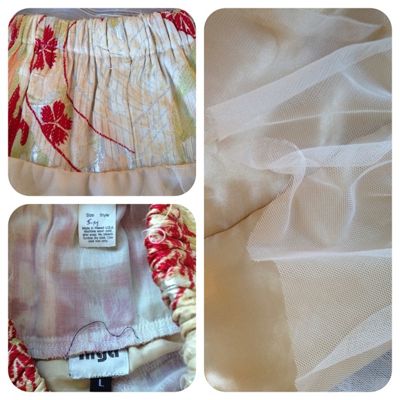 Vintage tulle skirt with floral waistband - Picture 4 of 4