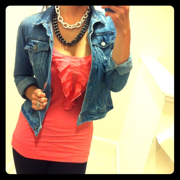 SOLD! Theory ruffle bib tank