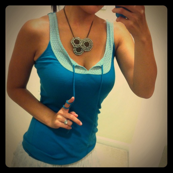 SOLD!! Free People crochet bib tank