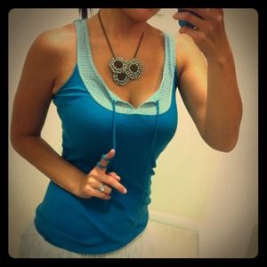 SOLD!! Free People crochet bib tank