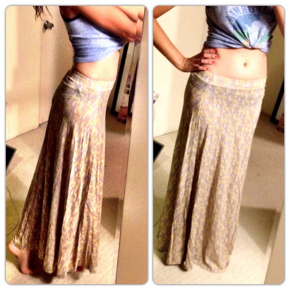 SOLD Alternative apparel long floral maxi mermaid