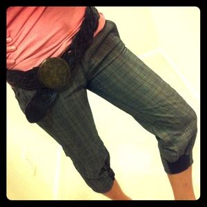 SOLD!! Menswear inspired plaid capris