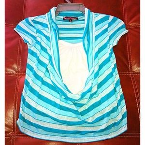 Aqua stripped top