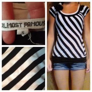 Tops - Black an white striped shirt Tops - Black an white striped shirt