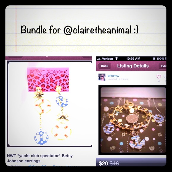 Matching earrings and bracelet